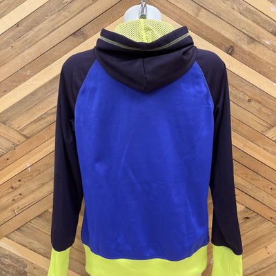 Reebok - Women's Fleece-Lined Full-Zip Hooded Jacket - MSRP comp $100: Purple/Neon Green--MD