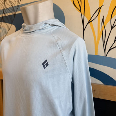 Black Diamond- Men's Alpenglow Hoody - MSRP $129: light blue-men-MD