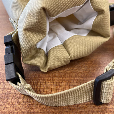 Insulated Water Bottle Holder: Tan/Brown--