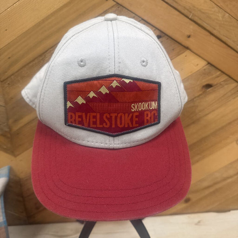 Skookum - Revelstoke BC Cap: red-unisex-Adult