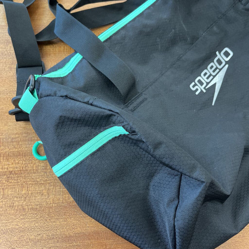 Speedo - Gym Duffle Bag: Black/Green--
