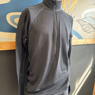 MEC - Men's Polartec 1/4 Zip Baselayer Top - MSRP $80: Dark Grey-men-XL Tall