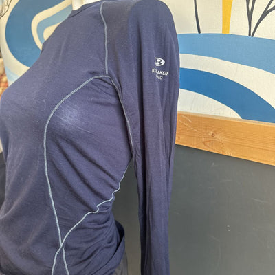 Icebreaker - Women's Merino Longsleeve - MSRP $130: Navy/Blue-women-SM