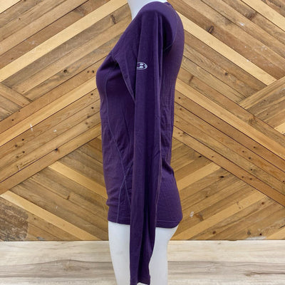 Icebreaker - Women's Merino Longsleeve - MSRP $130: Purple-women-SM