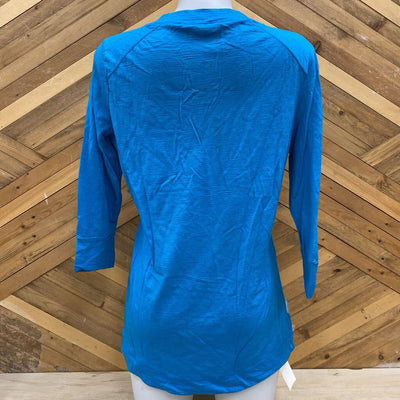 Icebreaker - Women's Merino UltraLite Shirt 3/4 sleeve- MSRP $140: blue-women-XL