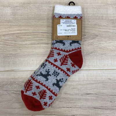 Wind River - Heritage Women's Socks- MSRP $ : red, grey-women-MD