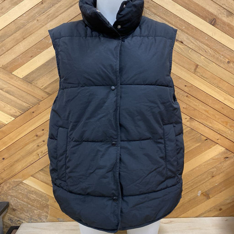 H and M - Button Vest - MSRP $: Black-women-