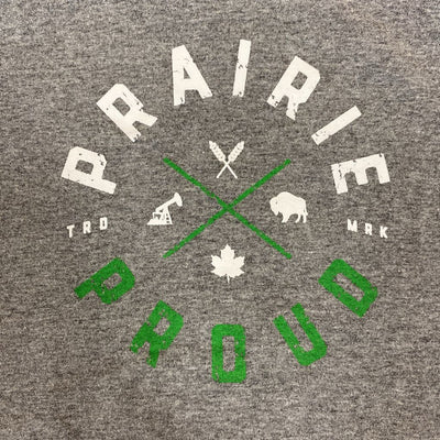 Prairie Proud- Youth Long Sleeve Shirt- MSRP $40: Gray/Green-children-YL