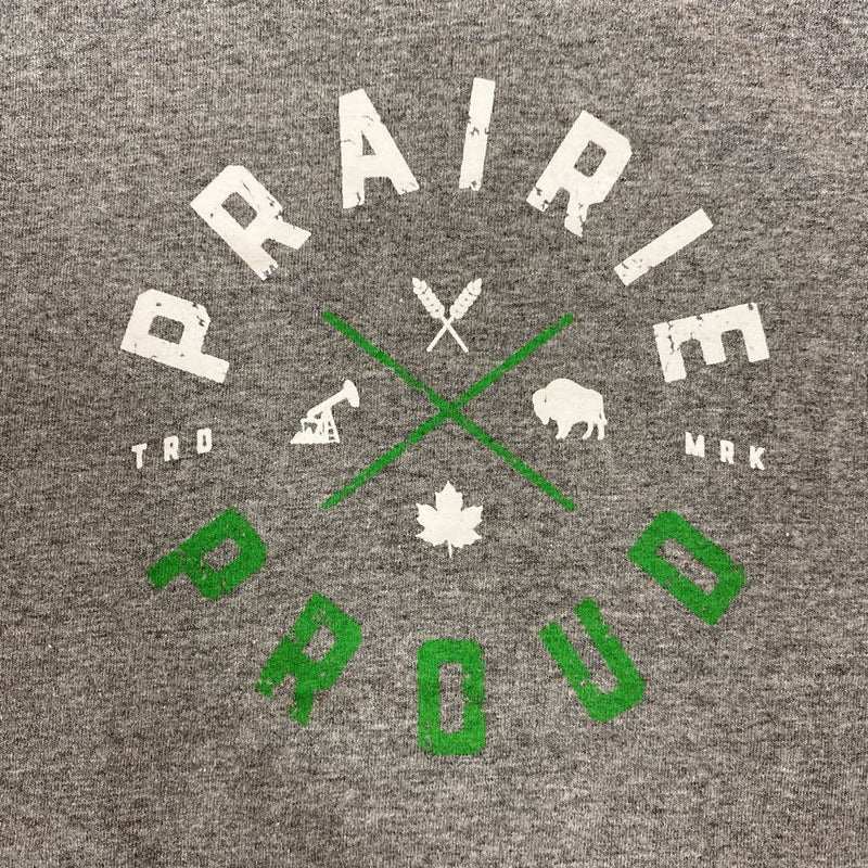 Prairie Proud- Youth Long Sleeve Shirt- MSRP $40: Gray/Green-children-YL