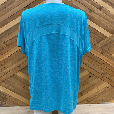 Kirkland Signature - Women's Striped Activewear Shirt: aqua-women-XXL