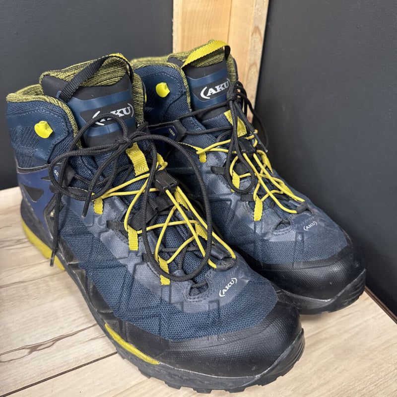 Aku - Goretex Hiking Boots - MSRP $165: Blue/Yellow-men-9