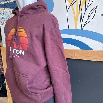 Burton- Mountain Graphic Hoodie- MSRP $119: burgundy-men-LG