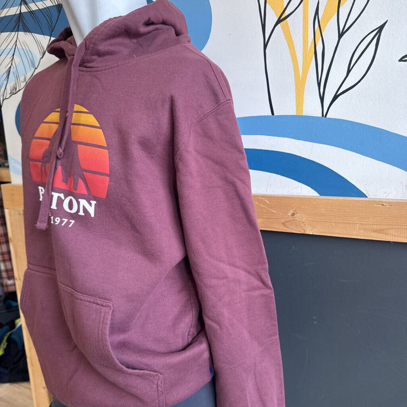 Burton- Mountain Graphic Hoodie- MSRP $119: burgundy-men-LG