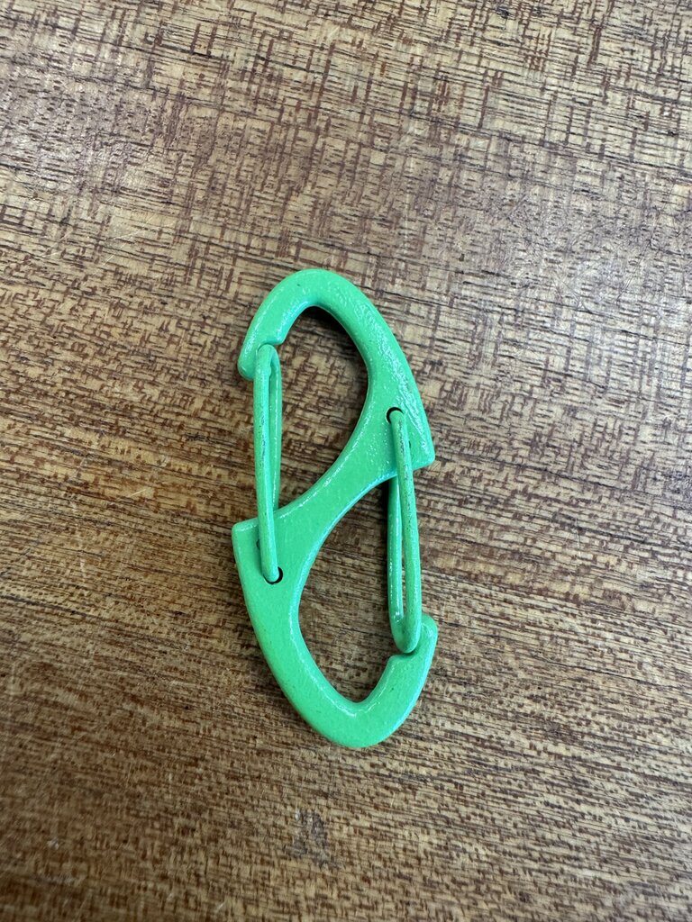 Green Plastic Carabiner Clip: light Green -unisex-2inch