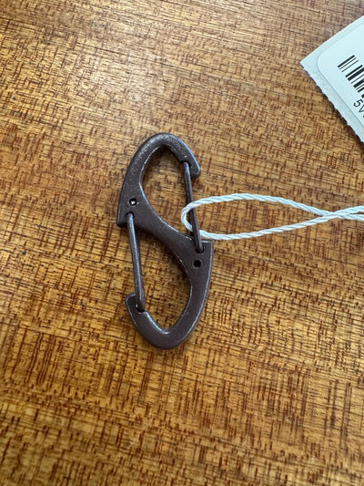Green Plastic Carabiner Clip: brown -unisex-2inch