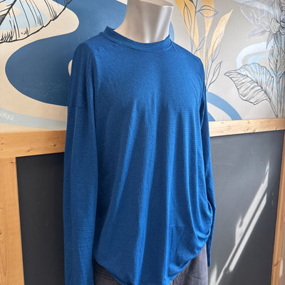 Patagonia - R1 Air Crew Neck Long Sleeve T-Shirt - Men's- MSRP$125: Blue-men-2XL