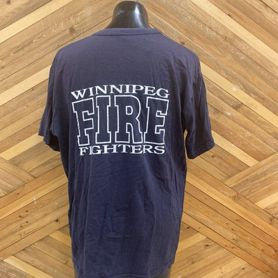 Winnipeg Firefighters - men's T-Shirt: navy-unisex-