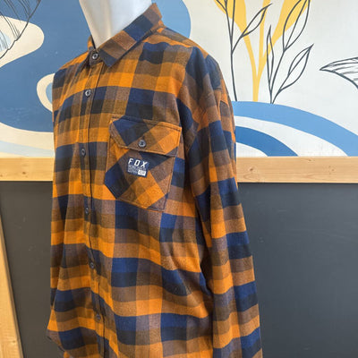 Fox Racing - Men's Flannel Shirt - MSRP $125 : orange, blue-men-XXL