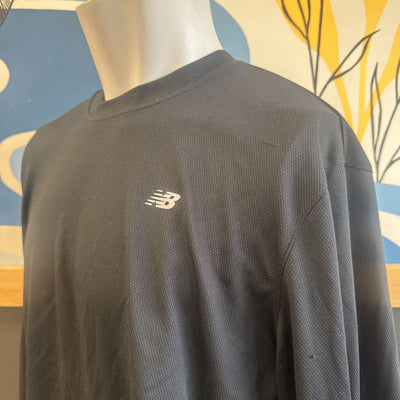 New Balance- Men's Athletic L/S Shirt- MSRP $ : black-men-XL