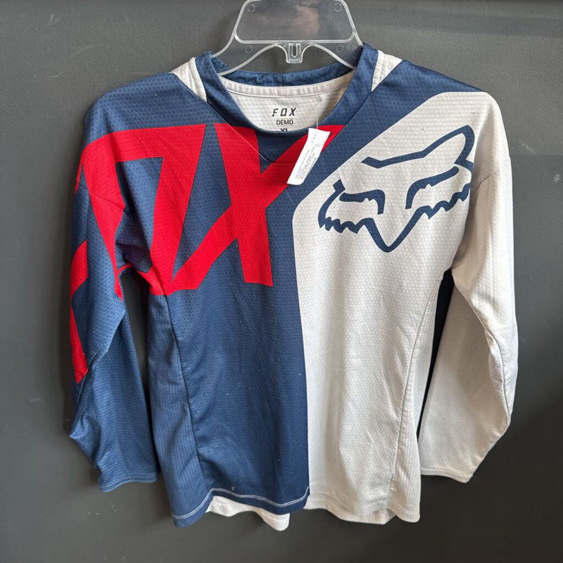 Fox Racing Demo Youth Jersey: Navy/Gray/Red-children-large