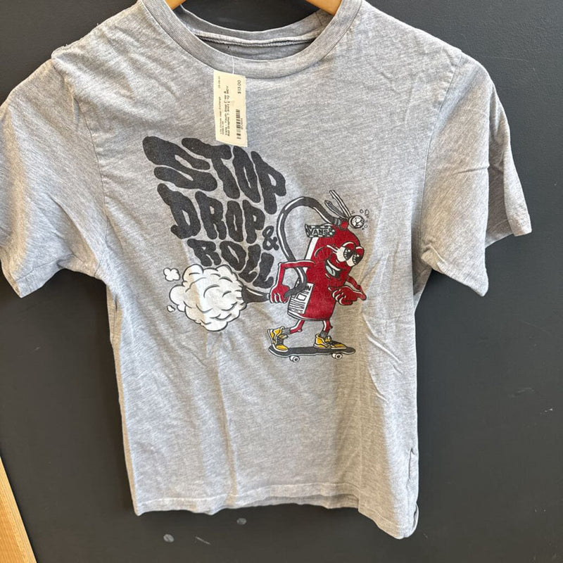 Vans - Youth Stop Drop & Roll Graphic T-Shirt: gray-children-MDY
