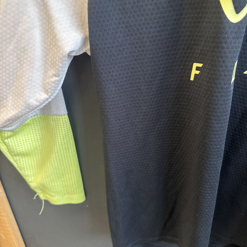 Fox Racing - Youth Defend Long Sleeve Jersey- MSRP $60 : black/yellow-children-MDY