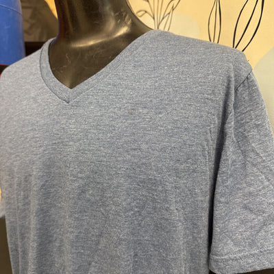 Men's V-Neck- T-Shirt : blue-men-XXL
