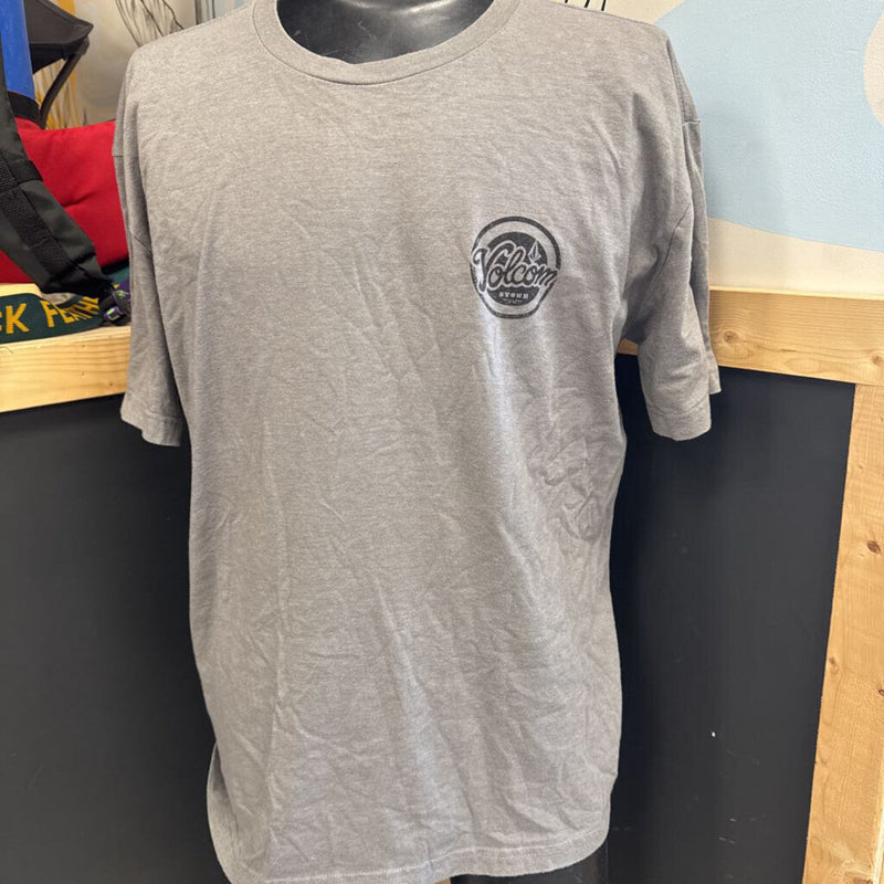 Volcom- Stone Age Graphic T-Shirt: grey-men-XL