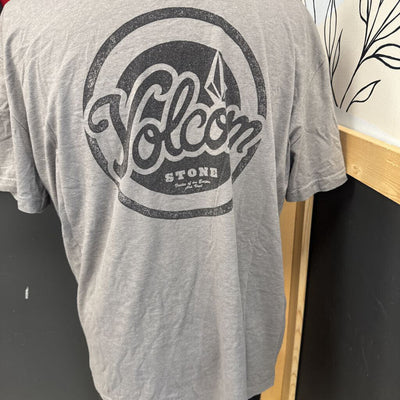 Volcom- Stone Age Graphic T-Shirt: grey-men-XL