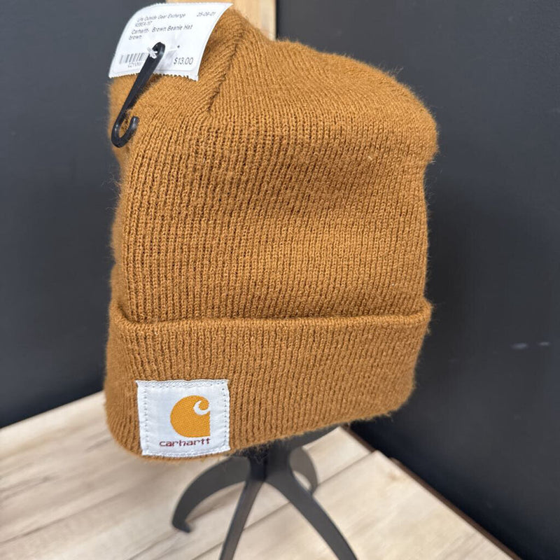 Carhartt- Brown Beanie Hat: brown-unisex-