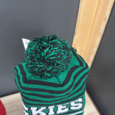 Huskies - Children's Beanie Hat: Green-unisex-