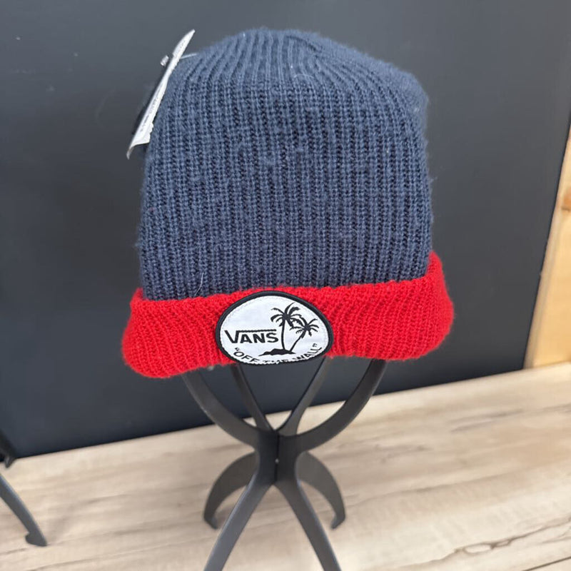 Vans Off The Wall - Beanie Hat: Navy and Red-unisex-
