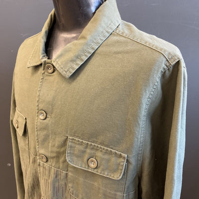 Lifetime Collective - Men's Button-Down L/S Shirt: Army Green -men-XL