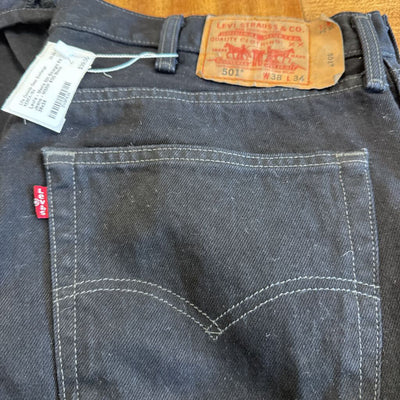 Levi's - Men's 501 Straight Fit Jeans - MSRP $120: Black-men-38x34