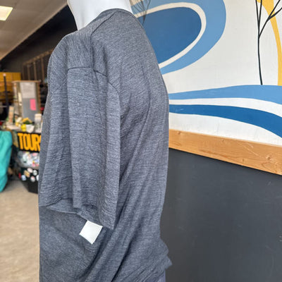 Icebreaker - Men's V-Neck Merino T-Shirt - MSRP $100: Dark Grey-men-2XL
