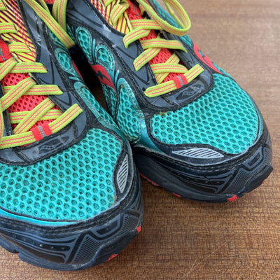 Saucony - Women's Ride 6 Running Shoes: Neon Green/Neon Pink-women-W9