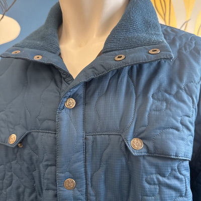 Hurley- Men's Santa Cruz Quilted Lined Jacket- MSRP $125: blue-men-XL