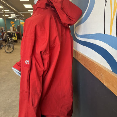 The North Face- Men's Summit Series Shell Jacket- MSRP compared $360: red-men-XL