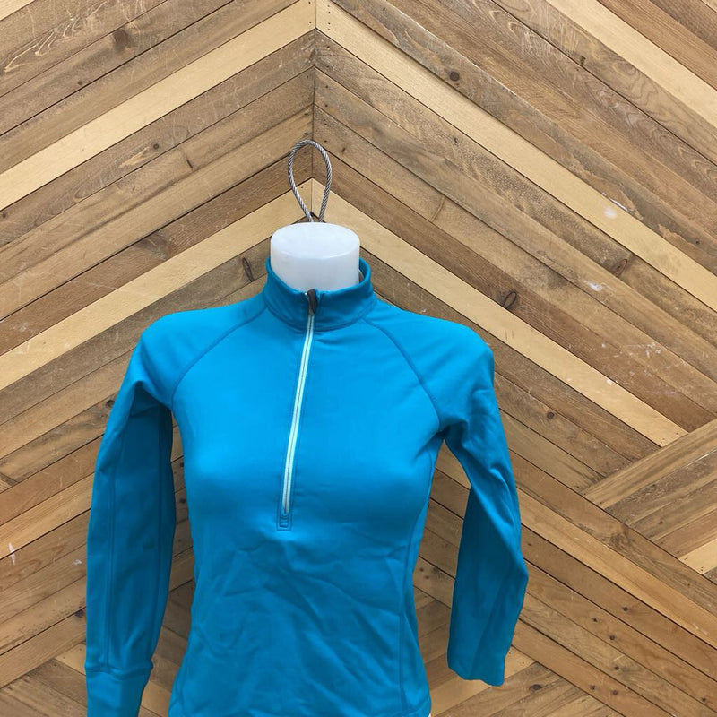 MEC- Kids 1/4 Zip Fleece Base Top : Teal -children-12Y