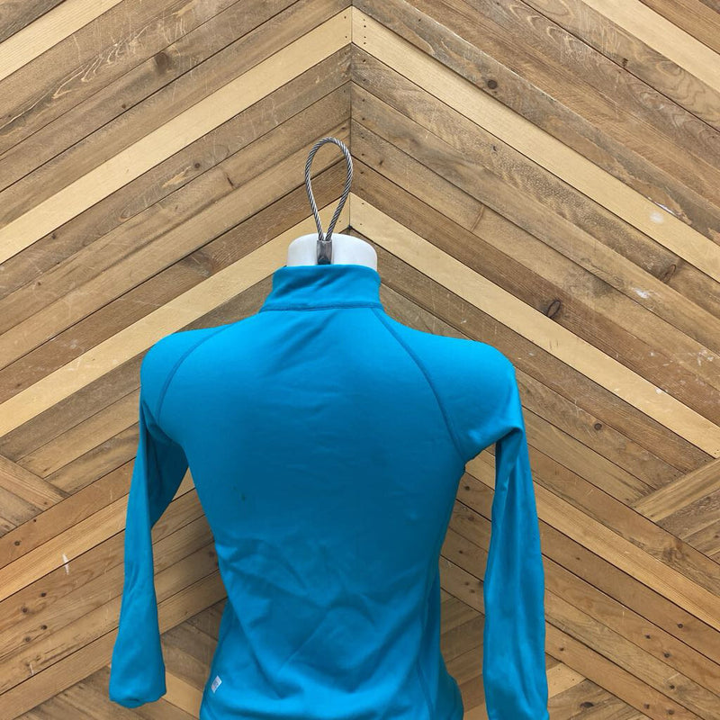 MEC- Kids 1/4 Zip Fleece Base Top : Teal -children-12Y