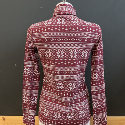 Kombi - Women's Turtleneck Top - MSRP $48: Red/White-women-SM