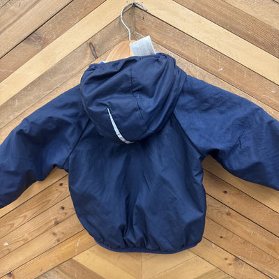 The North Face- Baby Fleece lined reversible Jacket- MSRP $100: navy blue-children-12m