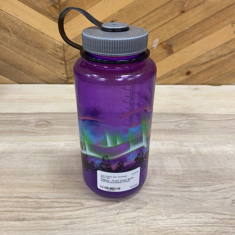 Nalgene - Purple Water Bottle with Measurements: Purple-unisex-