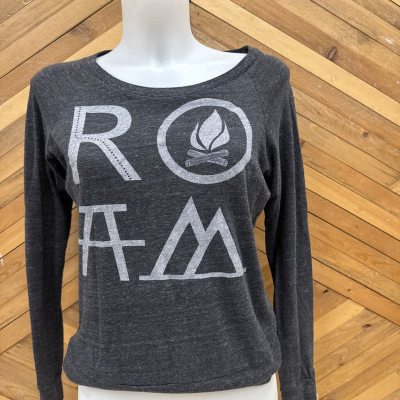 Alternative Earth - ROAM L/S Shirt: Dark Grey/Light Grey-women-SM