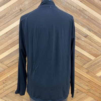Paradox -Men's Merino Blend Zip Pullover: Black-men-XL