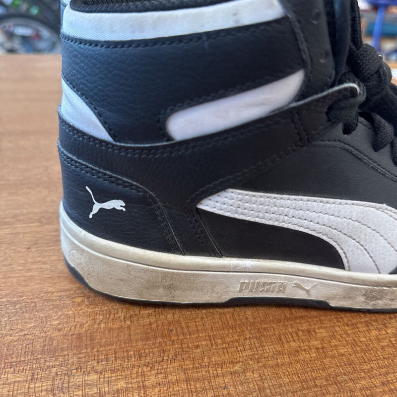 Puma - Youth High Top Sneakers- MSRP $90: black/white-unisex-5C