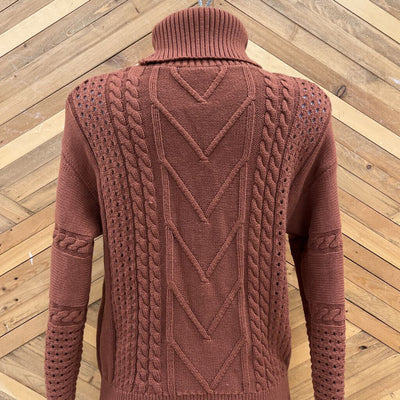 FIG - Women's Taos Sweater - MSRP $155: Brown-women-XS