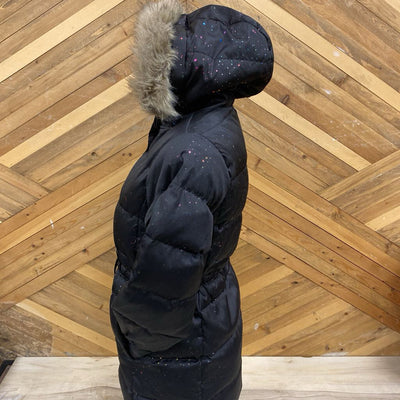 Eddie Bauer - Kids' Down-Filled Fleece-Lined Hooded Puffer Jacket - MSRP $: Black/Pink/Red/Gold-children-SM (7/8)