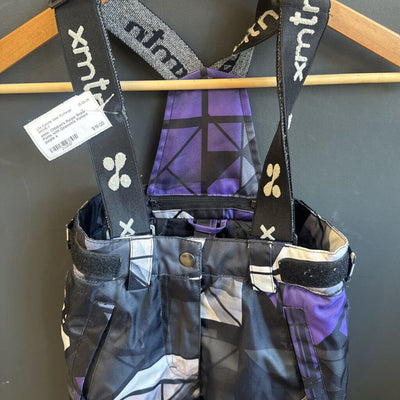 xmtn- Children's Purple Snow Pants with Geometric Pattern: purple-children-4