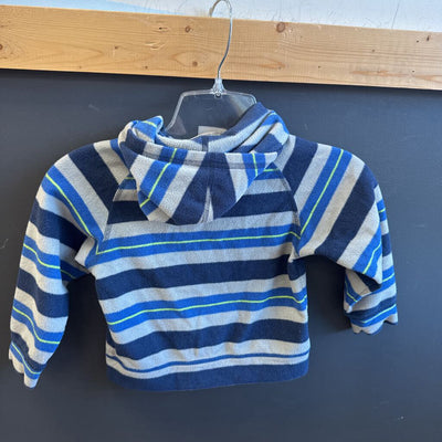 The North Face Toddler Striped Hoodie: Blue, Gray, Green-infant-